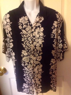 Ocean Current Hawaiian Camp Shirt 100% Rayon Loop Collar XL Resort Cruise Casual