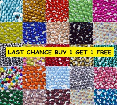 33 FARBEN -500 Hotfix Bügelbild Strass Edelsteine Nagelschmuck Kleidung BU1277 LC