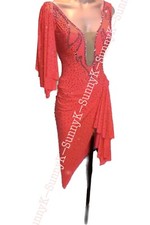 jz Handmade Women Samba Ballroom Swing Salsa Rumba Latin Dance Dress RHYTHM