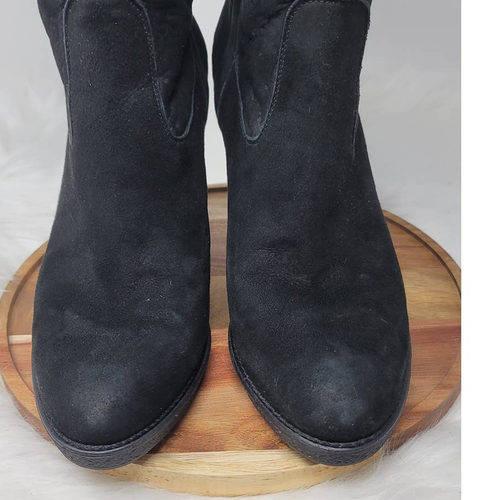 GUCCI BLACK SUEDE GUCCISSIMA KNEE-HIGH BOOTS SIZE 10 B - Picture 2 of 14