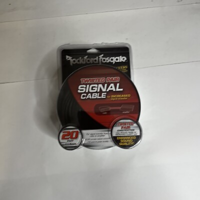 Rockford Fosgate RFI20 Twisted Pair 20ft Signal Cable new sealed free shipping