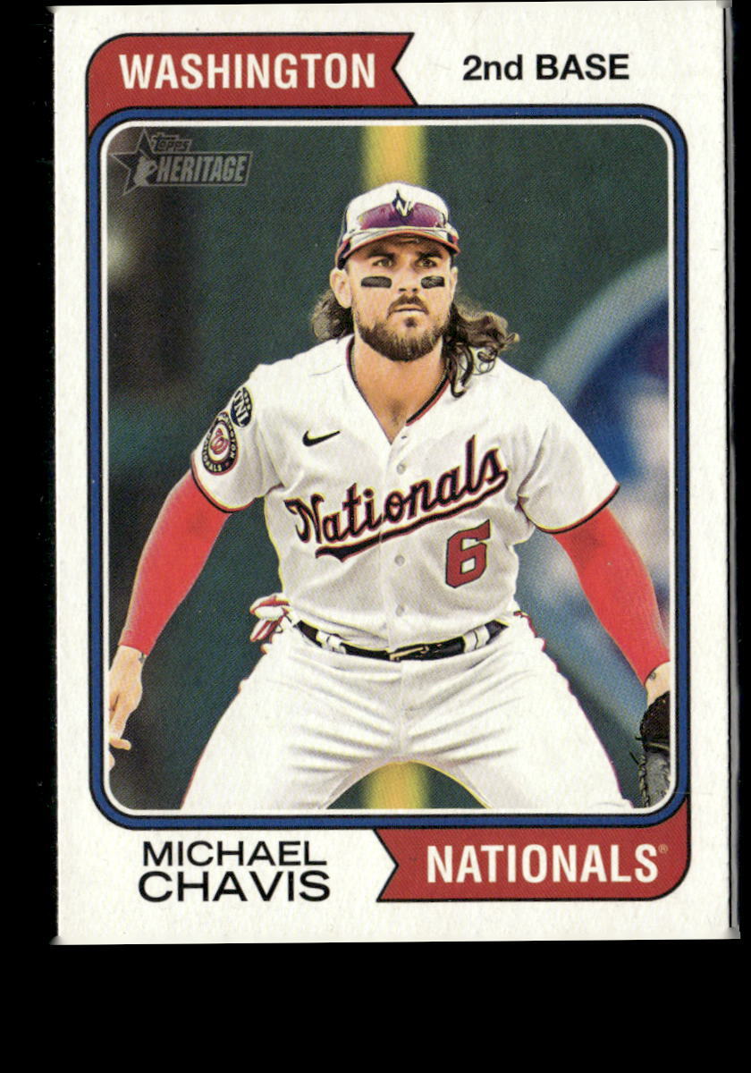 2023 Topps Heritage Michael Chavis Washington Nationals #604 4 Card Lot