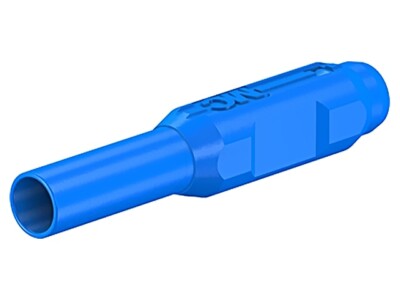 65.3314-23 Stecker 2mm Bananen blau vergoldet Isolation: PA Ø: 2,7mm STÄUBLI