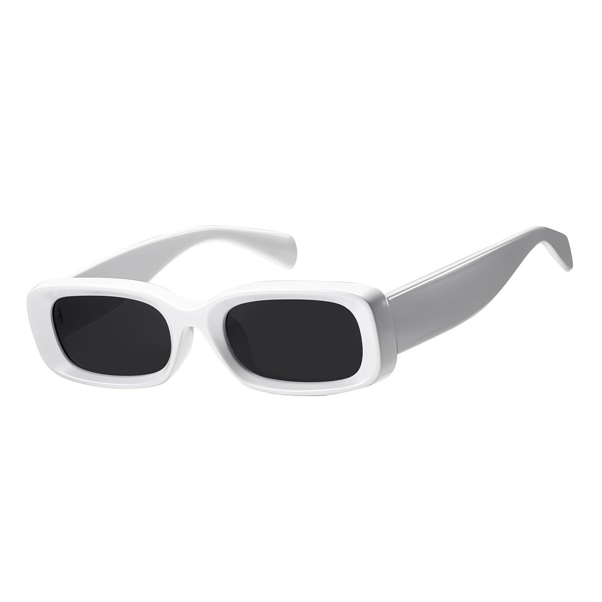 Retro Rectangle Sunglasses for Women Men Thick Frame Sun  display picture 3