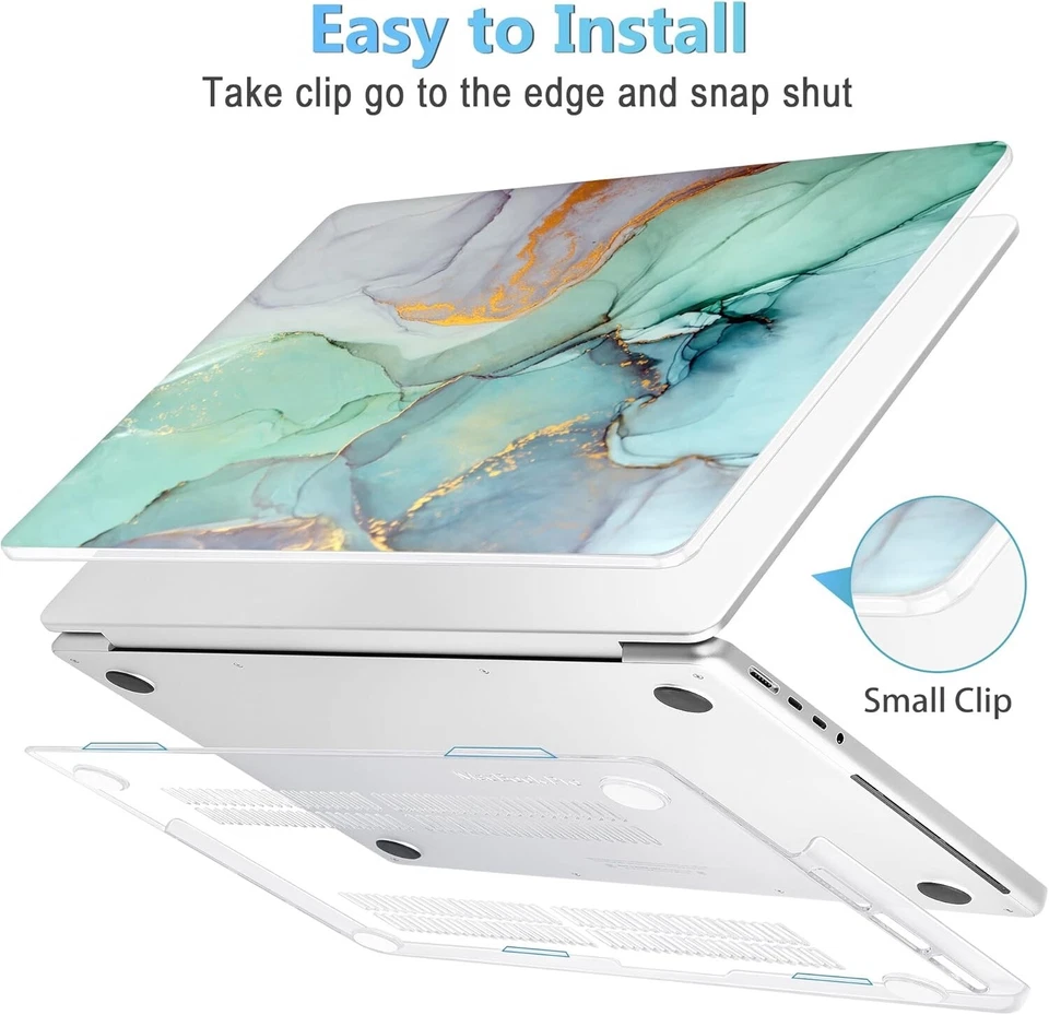 Capa protetora de tela teclado para MacBook Pro 16", mármore verde - Imagem 3 de 4