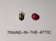 LIONEL TRANSFORMER RED LENS AND BULB FOR R  V TRANSFORMER R-68 NEW