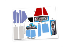 Custom Star Wars Vintage Kenner Droids A-Wing Fighter stickers - Awing