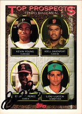 Eduardo Perez Signed 1993 Topps PROSPECT MLB Baseball Card #494 AUTO Angels