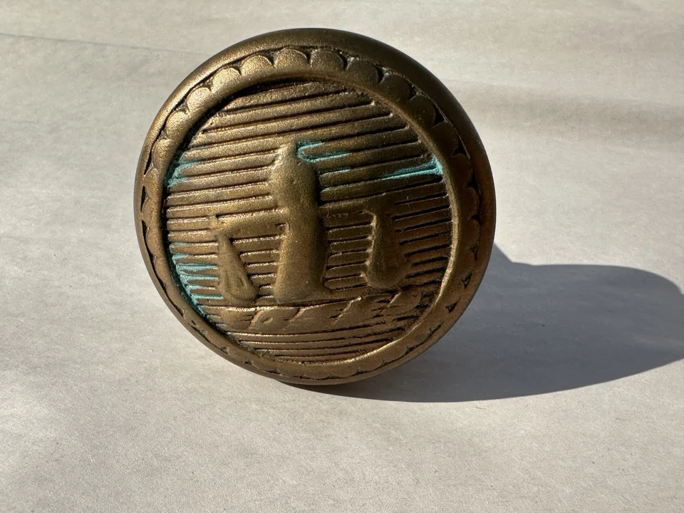 Philadelphia PA City Hall Door Backplate & Knob P-13020 mfg by Niles of Chicago - Image 3 of 4