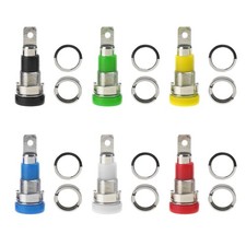 12pcs 4mm Banana Jack Socket Female Adapter Panel Mount Binding Post M4x28mm