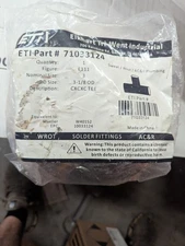 3" INCH COPPER TEE SWEAT ELBOW PIPE FITTING PLUMBING (3 1/8"OD) Elkhart