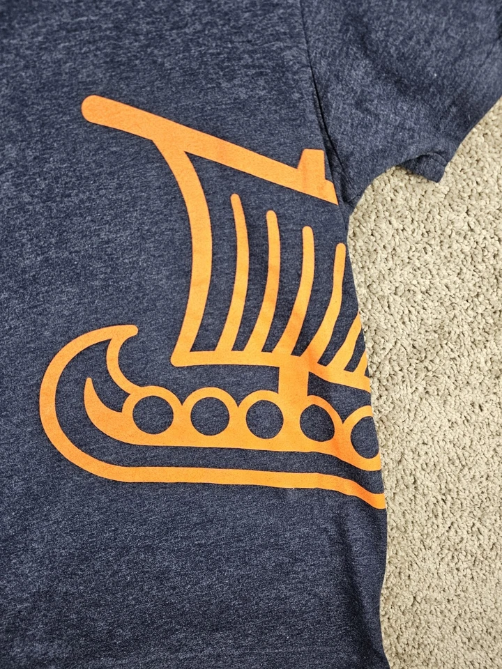 Camisa de barco vikinga naranja azul marino reciclada Rammagerdin Salvage Clothing para hombre mediana Foto 4 de 4