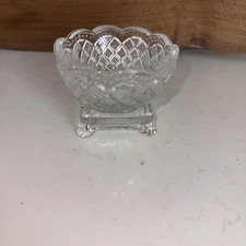 VINTAGE Avon Fostoria Salt Cellar & Spoon No Candle In Original Avon Box