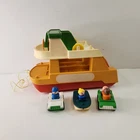 Vintage Fisher Price Little People Ferry Boat Play Family #932 1978 USA