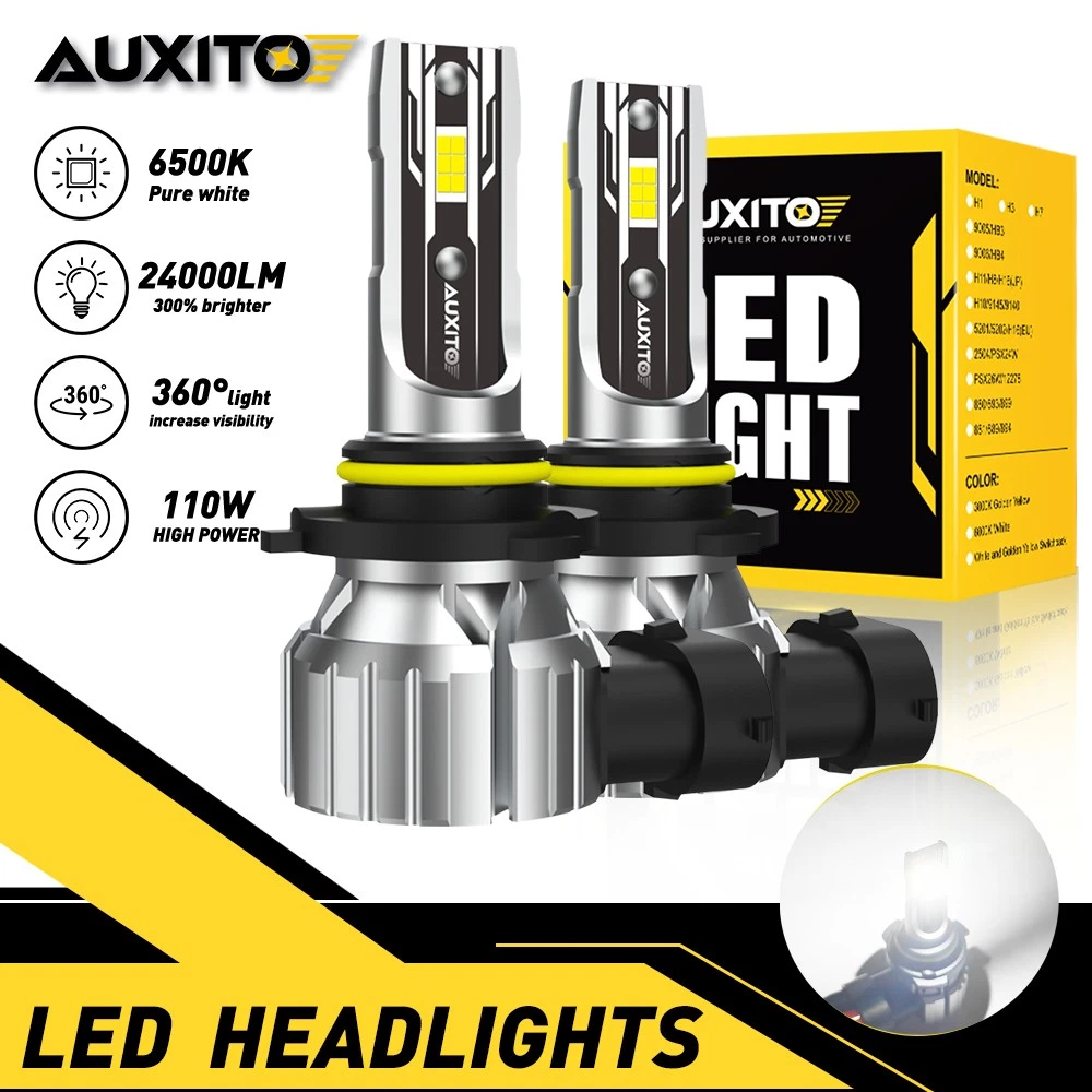 Auxito 9005 HB3 LED Headlight High Beam Bulbs 6500K Xenon Bright Replace Halogen
