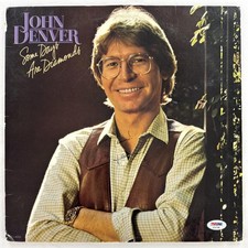 John Denver Signed Autograph Album Vinyl Record Some Days Are Diamonds PSA COA