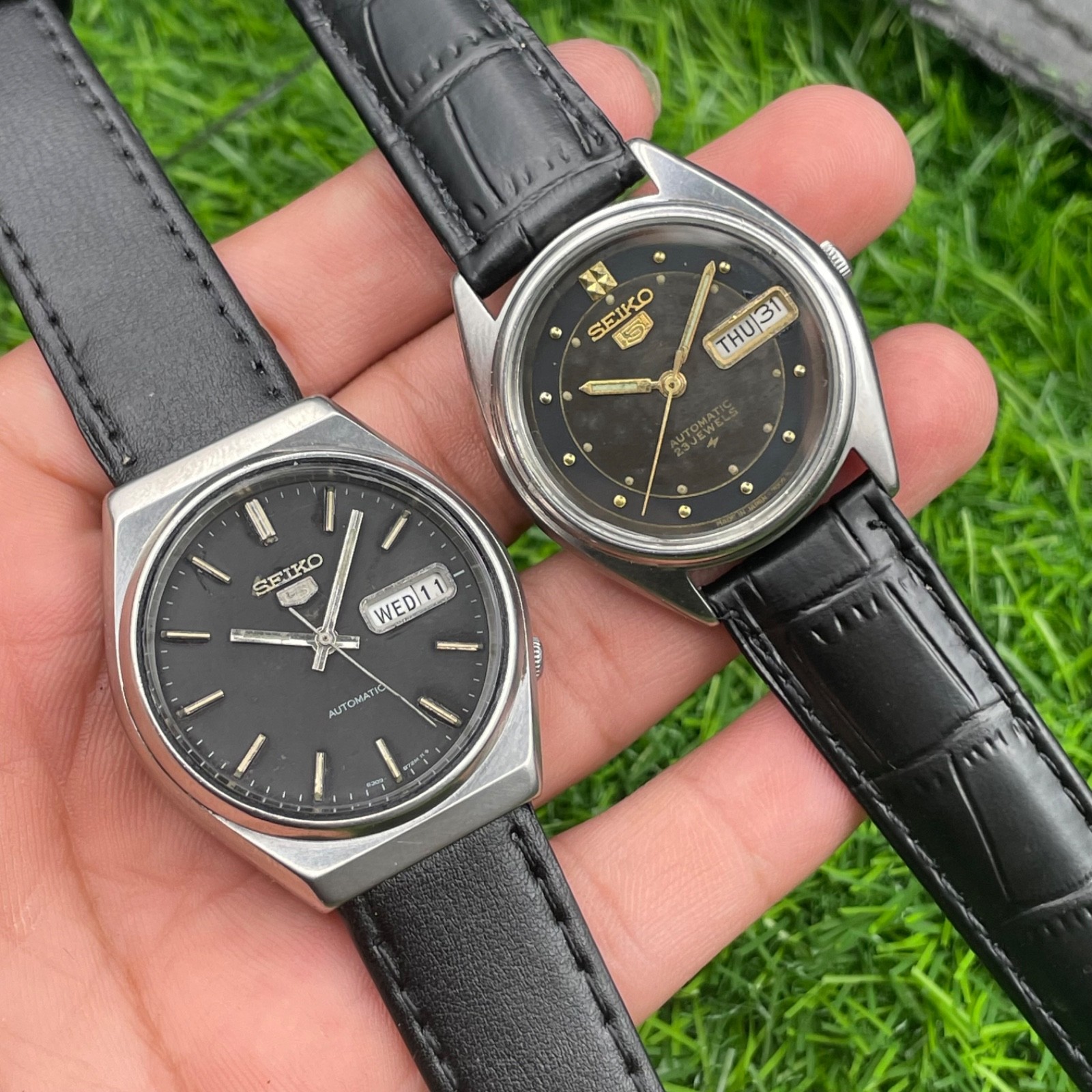 With Vinatge Seiko Of Watches 2 Men 5 Made Automatic Japan Lot Straps - vintagewatches.pk