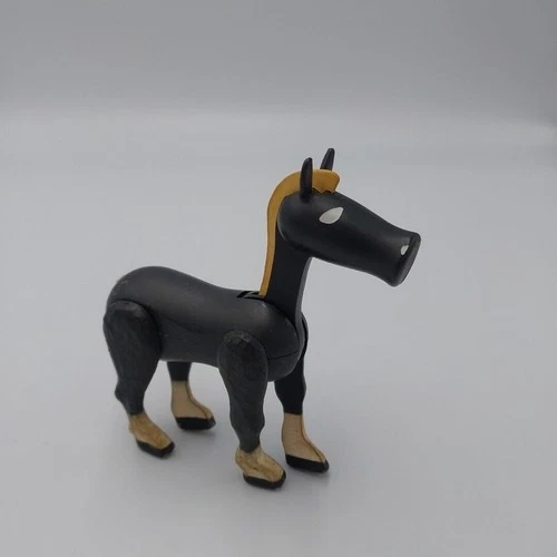 Fisher Price Little People Black Horse for Farm Castle or Western Town Vintage