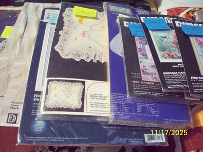 STAMPED C/S, CREWEL, STITCHERY, NEEDLEPOINT KIT- ASSORTED BRANDS - U-PICK 1