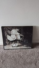 Hobby Lobby Impressionism Floral Framed MDF Painting 15.6x18" Flowers Vase READ