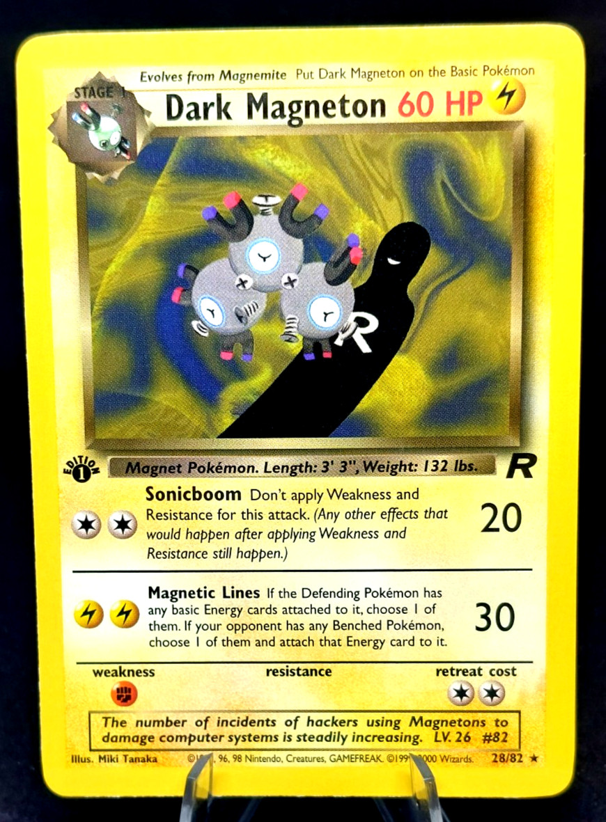 Pokemon Card - 1st Edition Magneton - (26/82) Team Rocket TCG 2000 NM-MINT