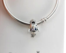 Authentic PANDORA Space Love Rocket 792831C01 Charm  w/Box