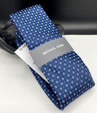 MICHAEL KORS Men's Silk Blend Tie  Navy  Woodward Dot  NEW MSRP: 69.50