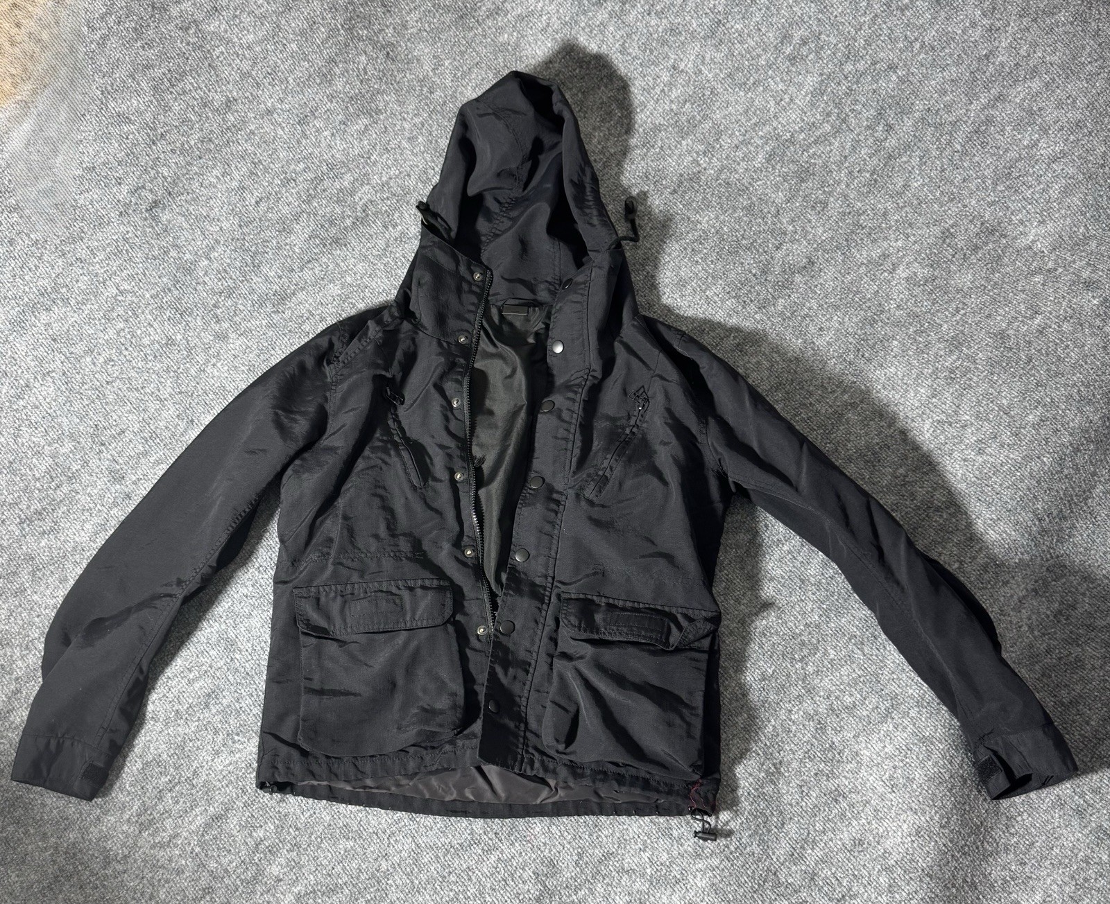 Hare Button Up Black Basic Jacket Size Medium - image 1