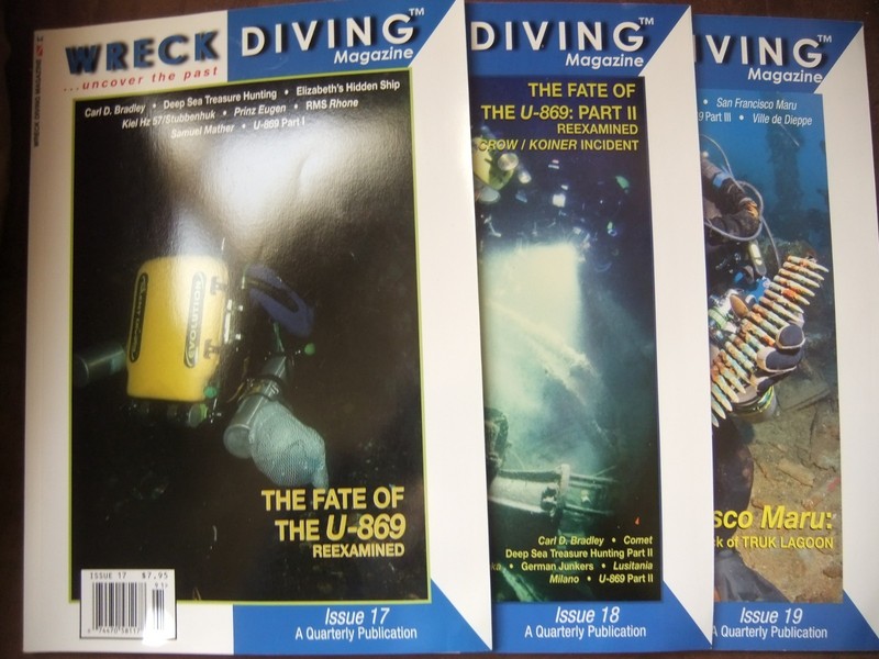 WRECK DIVING Magazines Lot Of 3 ISSUES 17-19