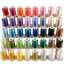 40 Colors Polyester Embroidery Machine Thread Kit 500M 550Y Each Spool for Sin