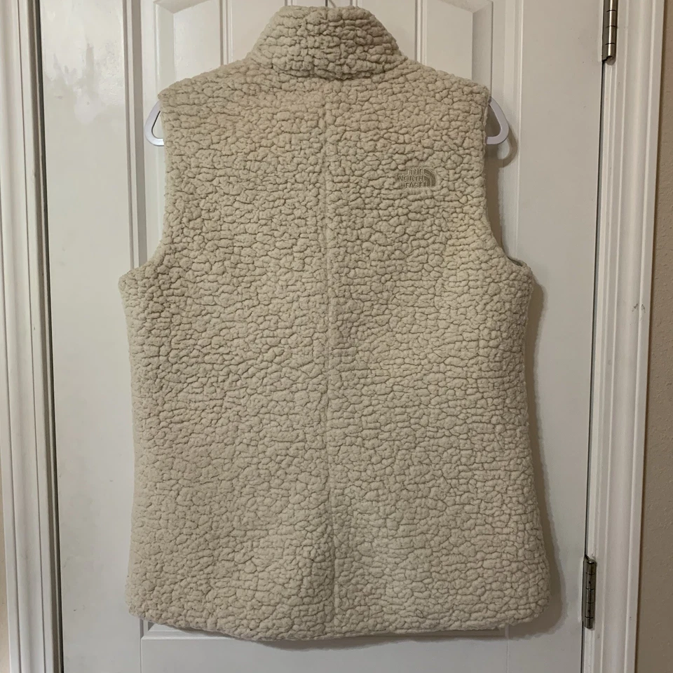 Chaleco polar Sherpa reversible gris Tamburello The North Face MED para mujer cremallera completa Foto 4 de 4