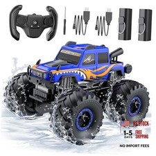Remote Control Car Toys for Kids 6+, RC Car Waterproof Monster Truck Blue