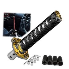 Ezautowrap Shift Knob Samurai Sword Alloy Katana With Adapter 15cm Black White