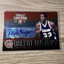 2014-15 Totally Certified Ballot Busters David Thompson Autograph #57/60 HOF