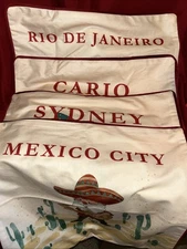 NEW (4) Around World CHRISTMAS Throw Pillow Covers Home Deco