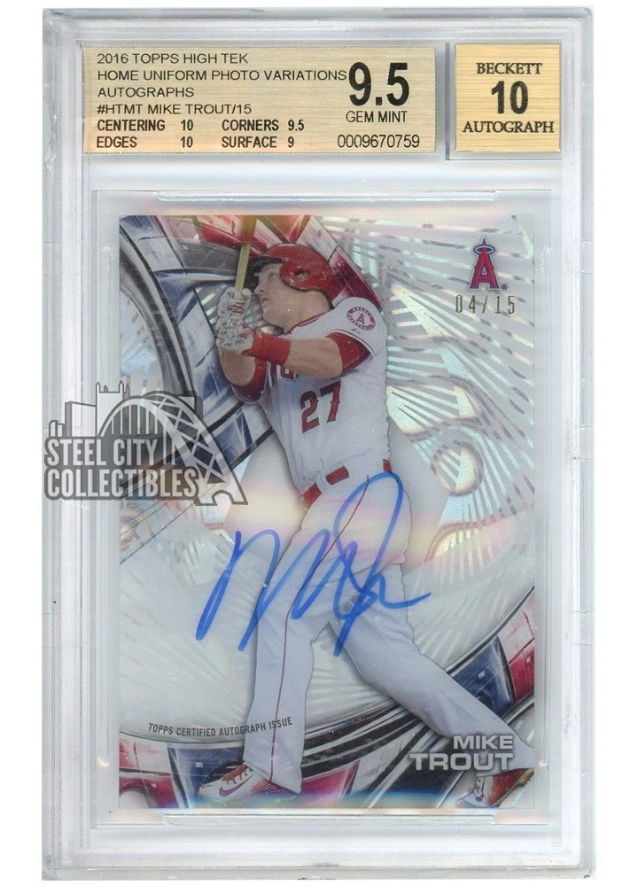Topps Mike Trout 2016 Season Baseball Sports Trading Cards