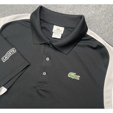 Lacoste Sport Polo Shirt Men's 7 2XL Tennis Golf Performance Black
