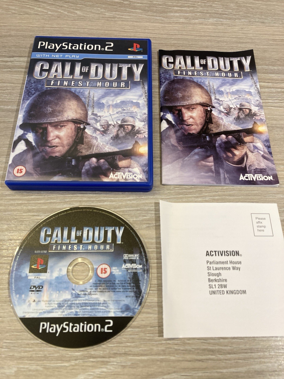 Call of Duty: Finest Hour PS2 Playstation 2 Complete With Manual PAL UK
