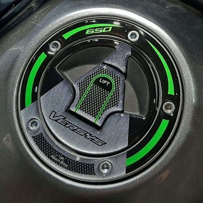 3D Aufkleber kompatibel mit Kawasaki Versys 650 2017-2021 Tankdeckel Grün