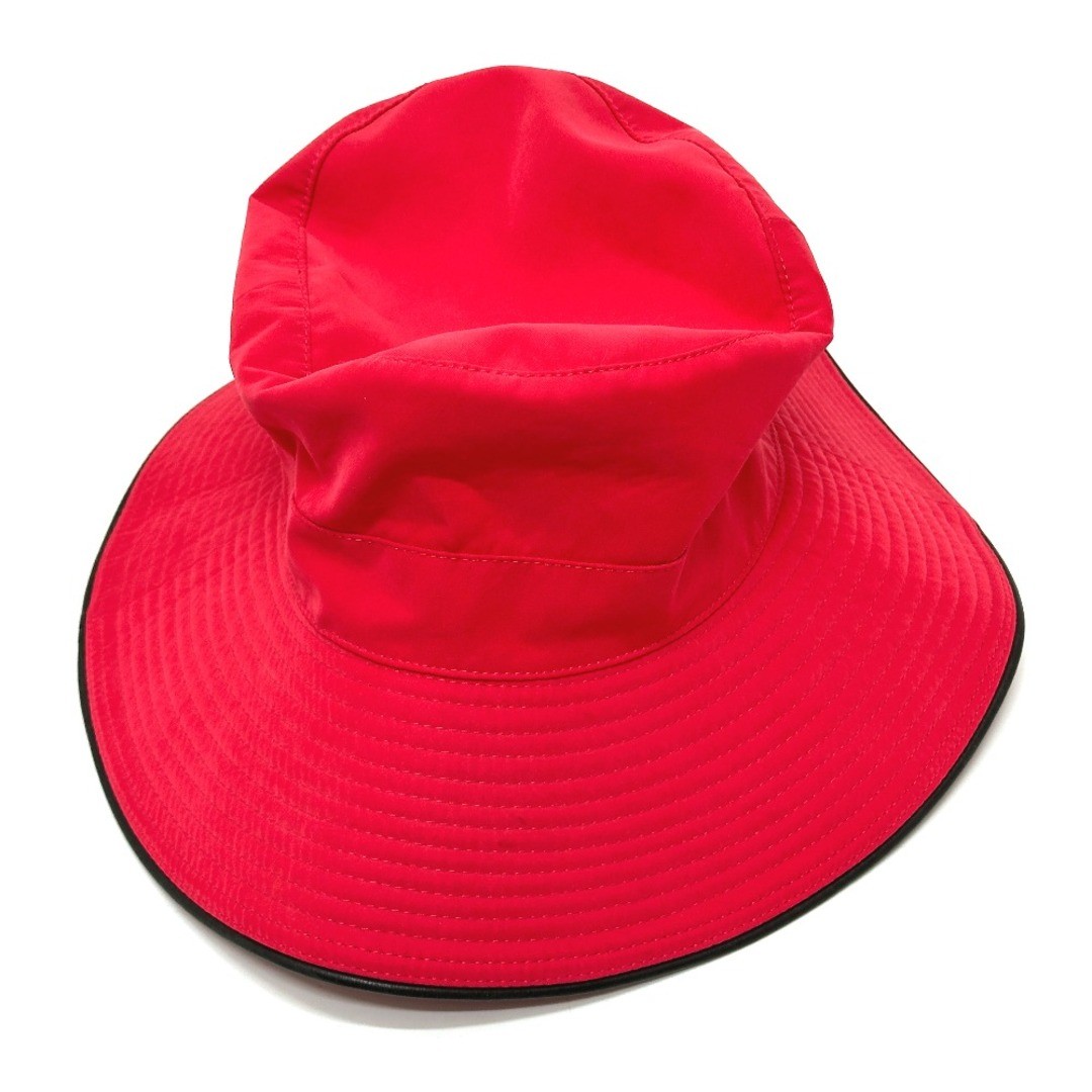 HERMES bucket hat Canvas Red Bucket Type Stamped 57 | eBay