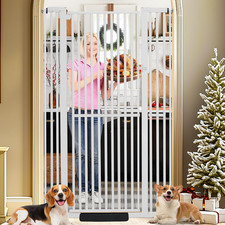 71 Inch Extra Tall Pet Gate for Cats, 29.5-43" Adjustable Wide Dog Gates, Pressu