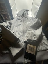 Nike Boy's Size 2T Fleece Lined Hooded Jacket Smoke Grey
