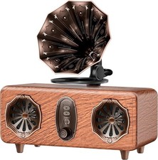 Retro Bluetooth Speaker Radio with 5.4 Version, FM Wood