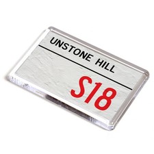 FRIDGE MAGNET - Unstone Hill S18 - UK Postcode