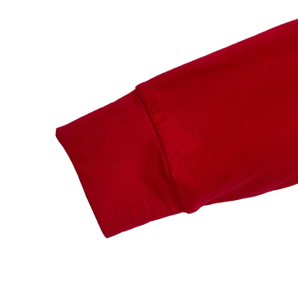 XOXO Women's Red Cotton Blend Long Sleeve Full Zip Drawstring Hoodie Size Large - Image 4 of 4