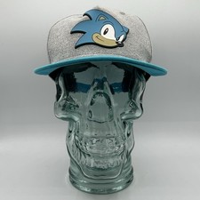 Sonic The Hedgehog Kids Hat Cap Snapback Cap Gray Blue Sega Video Game