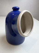 COBALT BLUE Ceramic Salt Pig Cellar Hand Glazed - 4.5” Tall #1