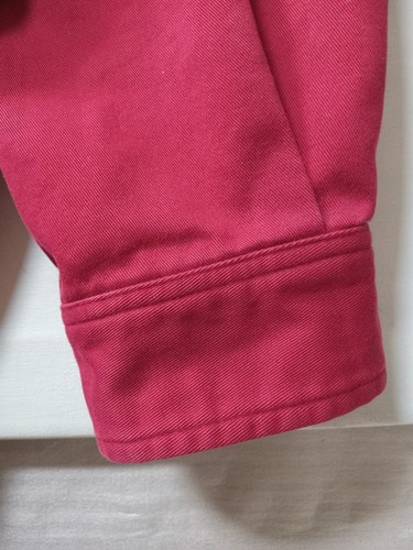 Polo By Ralph Lauren Sz M Bomber Jacket Red Corduroy Collar 100% Cotton Lined - Picture 9 of 12