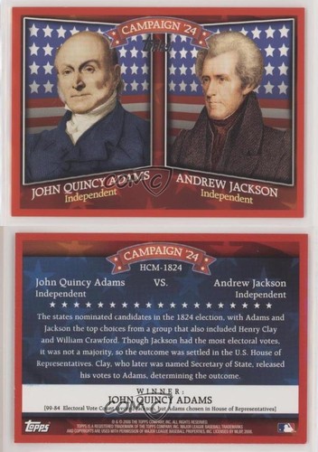 2008 Topps Historical Campaign Match-Ups John Quincy Adams Andrew ...