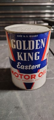 Full Golden King Eastern Motor Oil Quart Can 